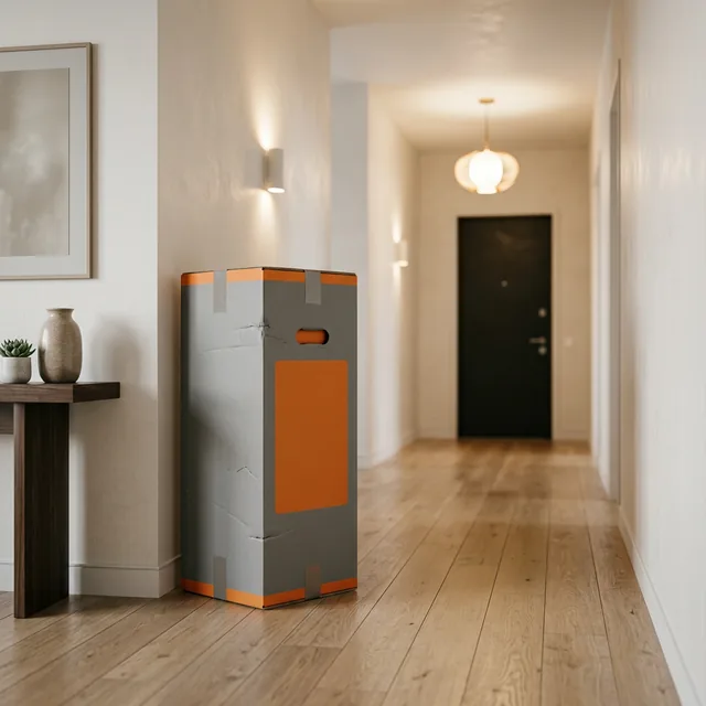 Colchón Emma comprimido en caja para entrega rápida a domicilio