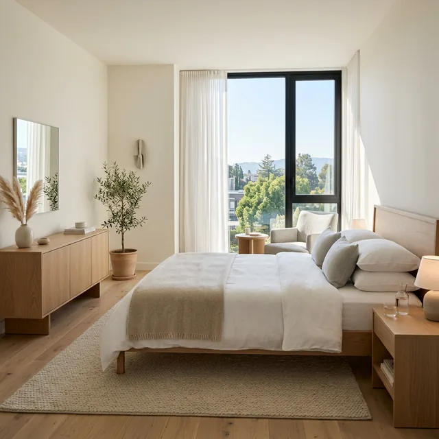 Colchón Luuna Original en recámara moderna con diseño mexicano