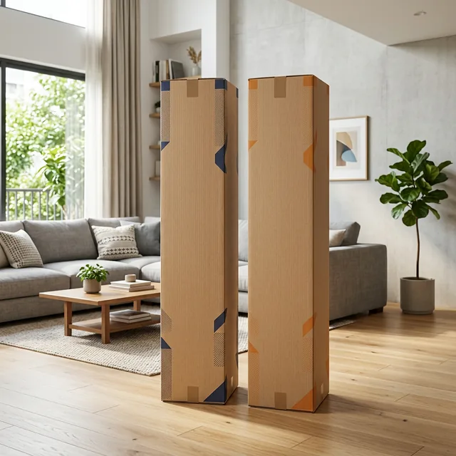 Colchones en caja Luuna y Emma lado a lado para comparación directa